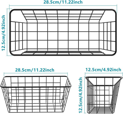 Closet Door Organizer, Wall Wire Baskets, 4-Pack