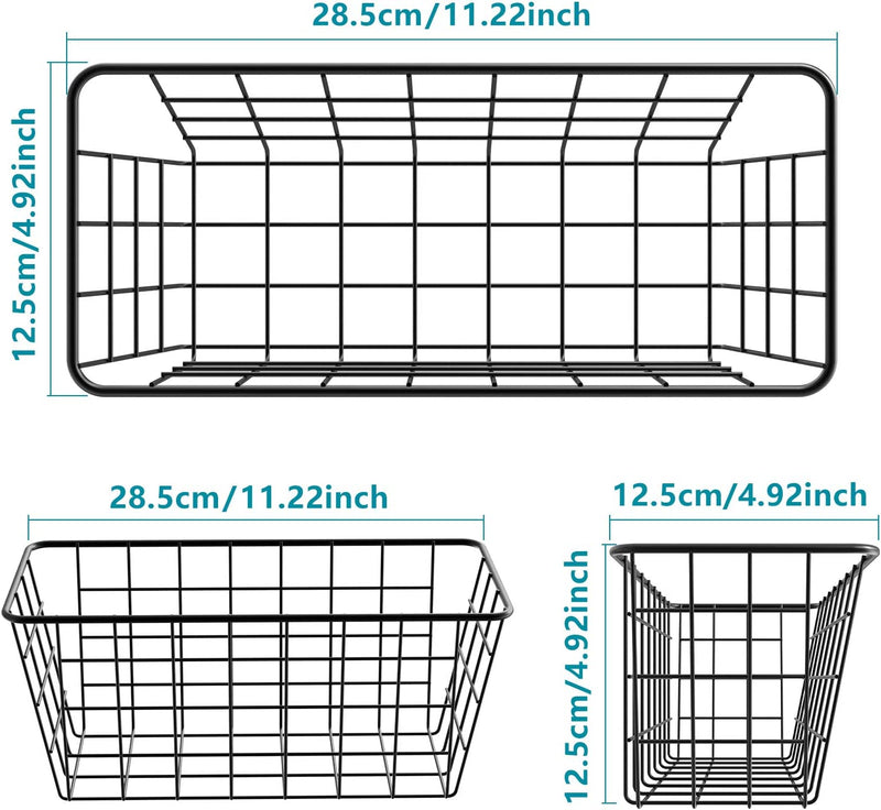 Closet Door Organizer, Wall Wire Baskets, 4-Pack