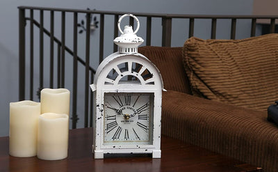 Train Station Style Mantle Clock, (13 3/4" H)