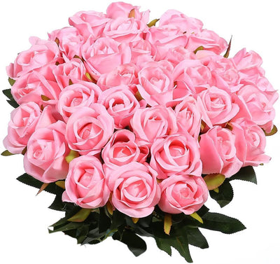 artificial flower bouquet for valentines gift, color: pink