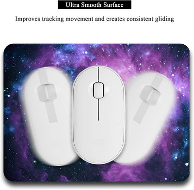 Mini Waterproof Mouse Pad - Color: Blue Purple Universe