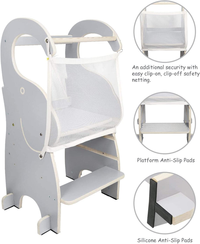 Montessori Learning Step 3 Levels Adjustable Elephant Style