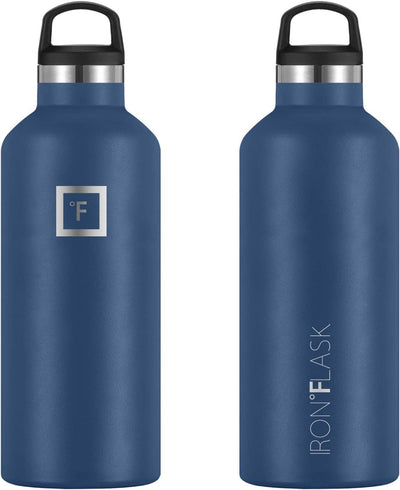 Sports Water Bottle with 3 Lids, 32 oz, Royal Blue