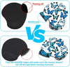 Mouse pad with wrist support, anti-slip, Blue Butterflies