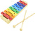 Wooden Xylophone with Mallets, 8.66 x 3.15 x 1.46 Inches