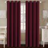 Thermal Insulated Blackout Curtains, 52" x 84", Burgundy