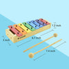 Wooden Xylophone with Mallets, 8.66 x 3.15 x 1.46 Inches