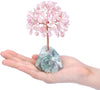 Natural Rose Quartz Crystal Tree For Decoration