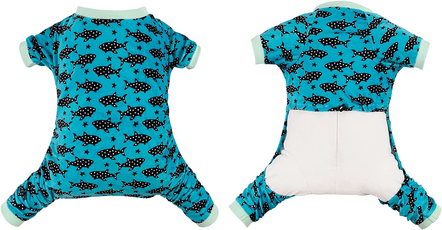 pet pajamas, Color: Shark, (14''-14.5'' x 9.5''-10'')