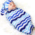 Newborn Sleeping Blanket with Hat, Color: Navy and White