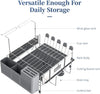 Large easy-to-install dish rack and drainer set