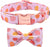 Dog collar, with bow, (size S)color:1Pink pumpkin