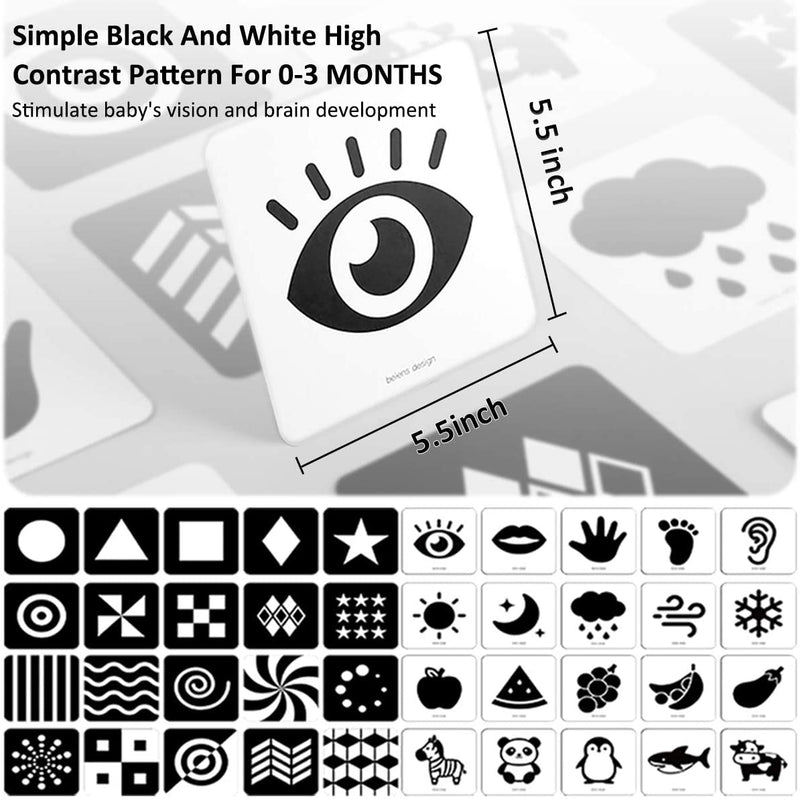 High Contrast Baby Learning Cards (20 Pieces)