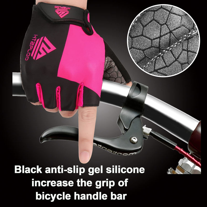 Lightweight Anti-slip Bike Gloves (Black and Pink Color)