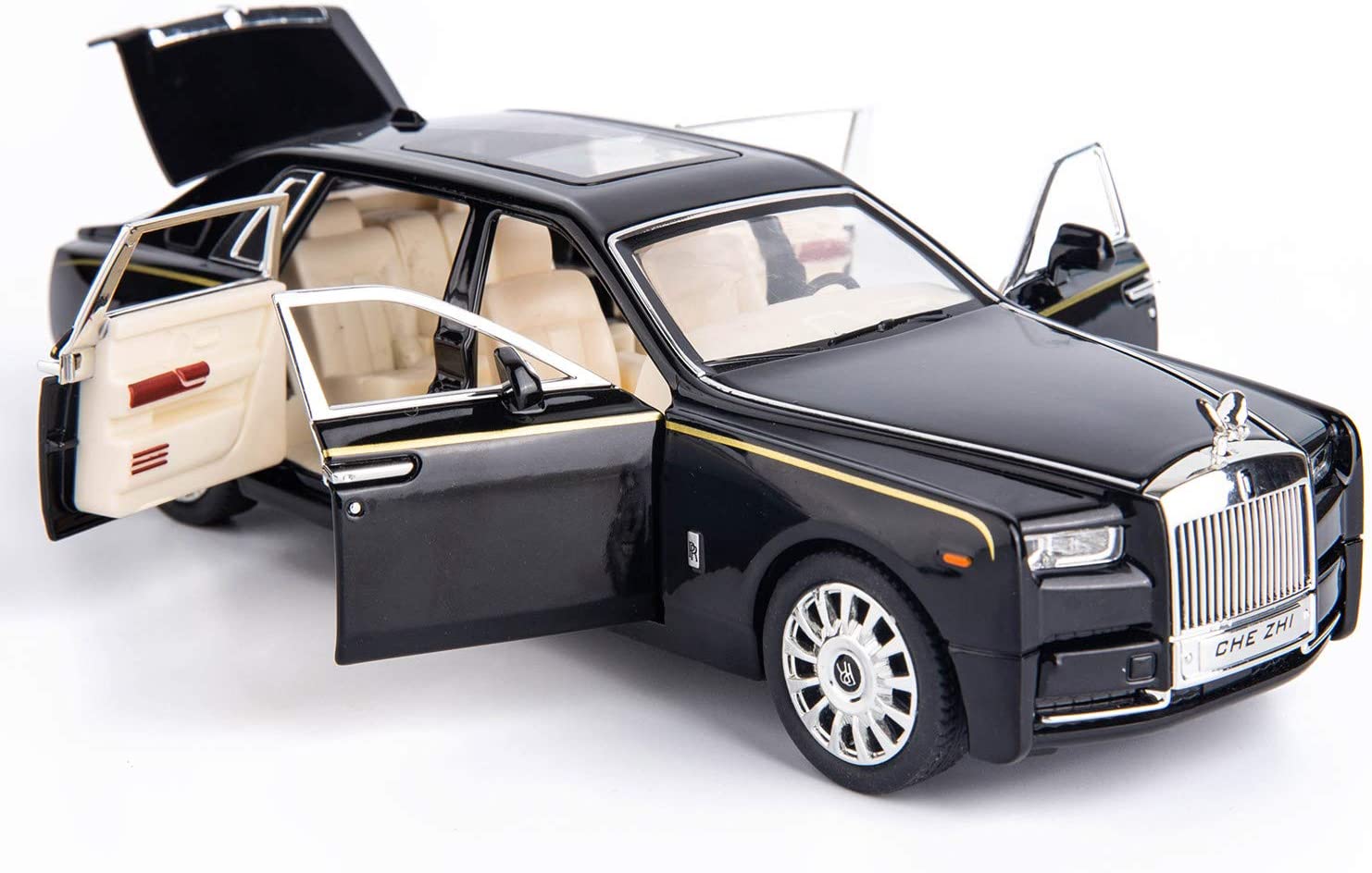 1/24 Rolls-Royce Phantom Model Car (Negro)