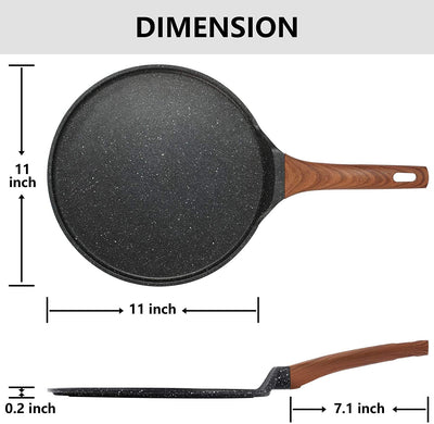 Crepe Pan Pancake Dosa Tawa Pan Nonstick Flat Griddle Frying Skillet Pan for Omelette