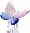 Collection of crystal butterfly figures (pink and blue)