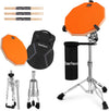 Drum Practice Pad with Stand Set, Orange