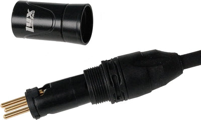 30ft Microphone Cable, XLR to XLR Angled Female, Color: Black