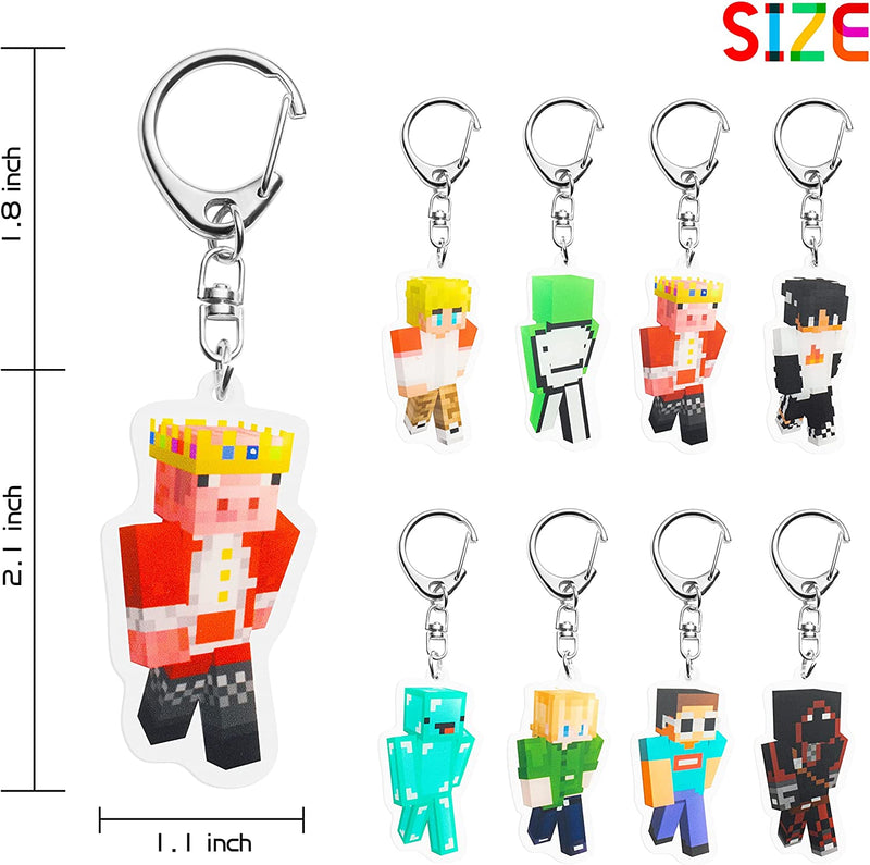 Collectible Keychain Game Anime Figure, (8 pieces)