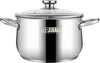 Non-stick stainless steel pot with tempered glass lid