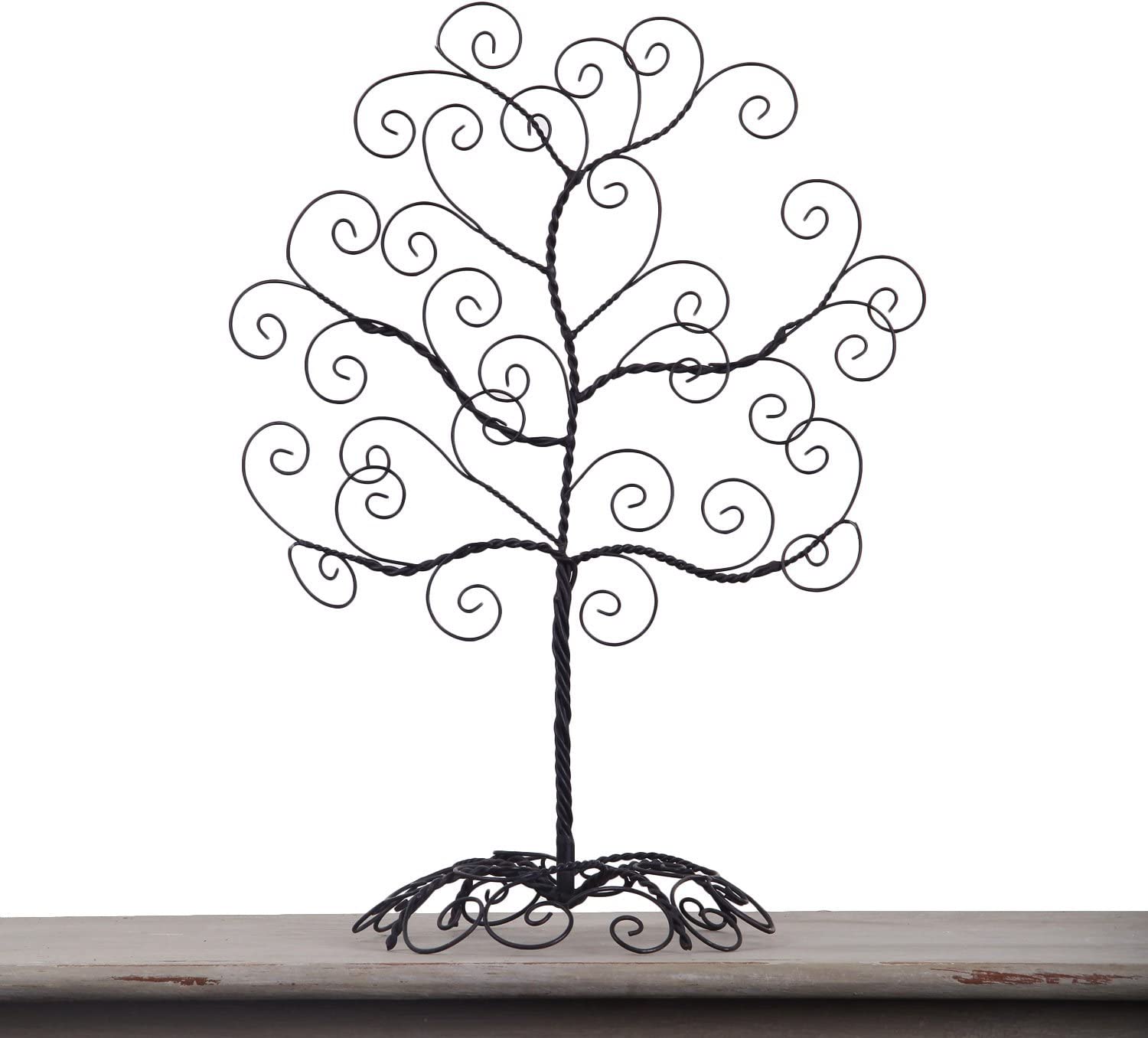 twisted iron photo tree, black with antique finish