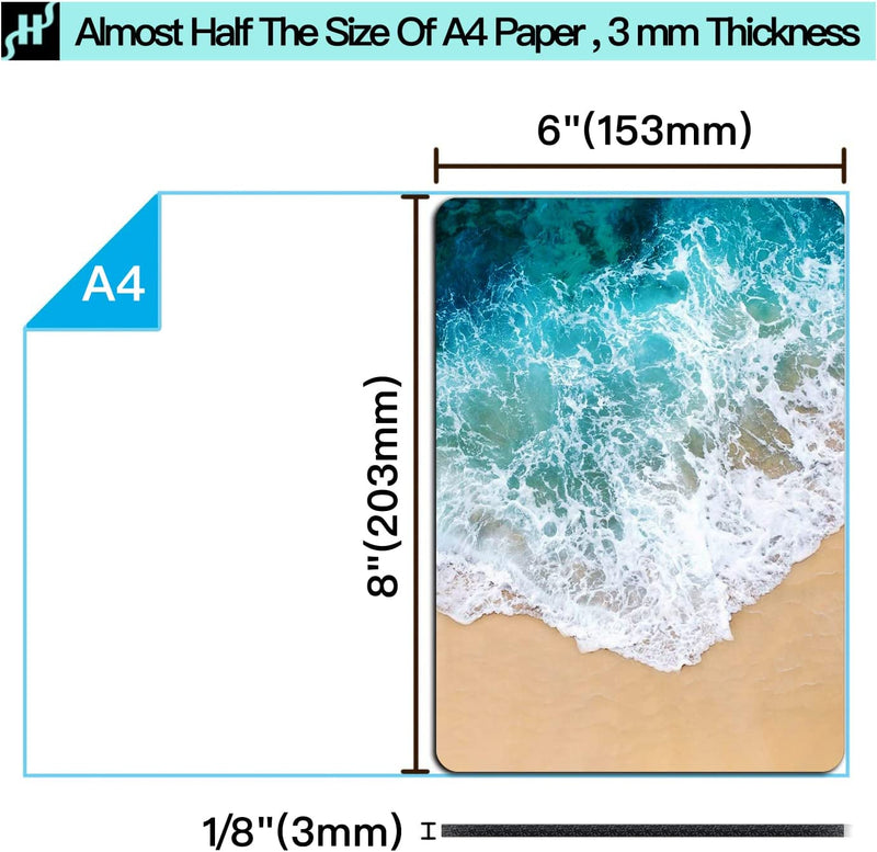 6x8" Non-Slip Small Mouse Pad - Color: H33-Hawaii Beach