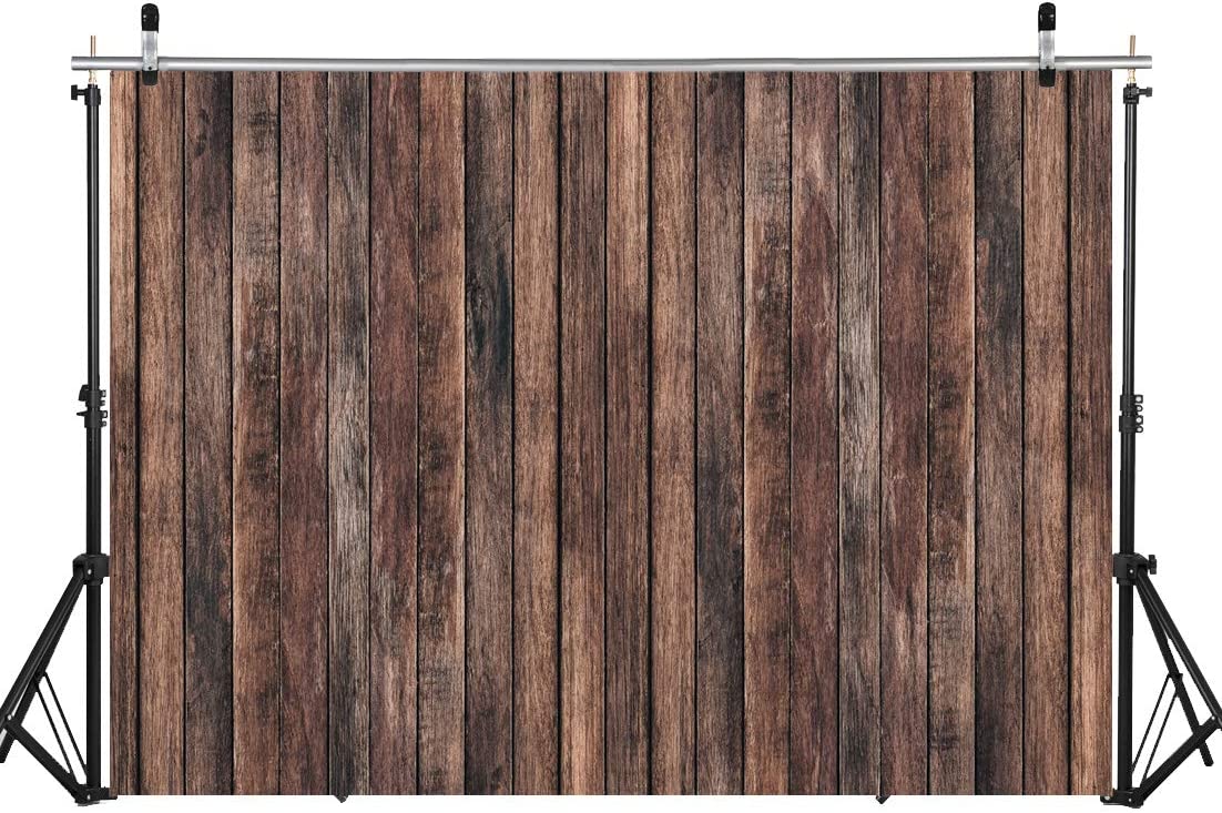 Rustic Retro Wood Backdrop (7 x 5 Ft) Brown