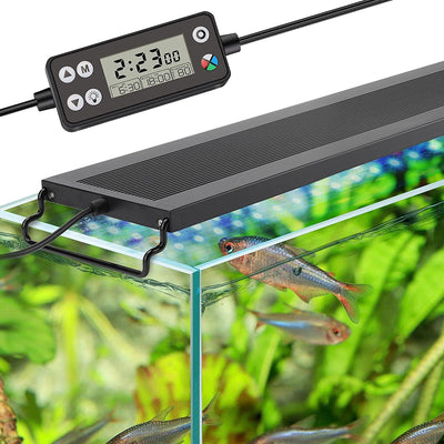 Auto On Off LED Aquarium Light 3 Modes for 12"-18" Freshwater