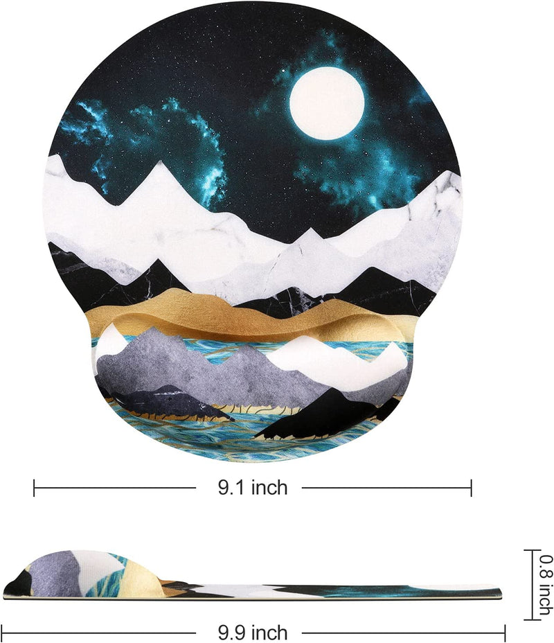 Mouse Pad with Gel, Mountain Moon