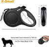 10ft Retractable Pet Leash with Dispenser and Bags (Black)