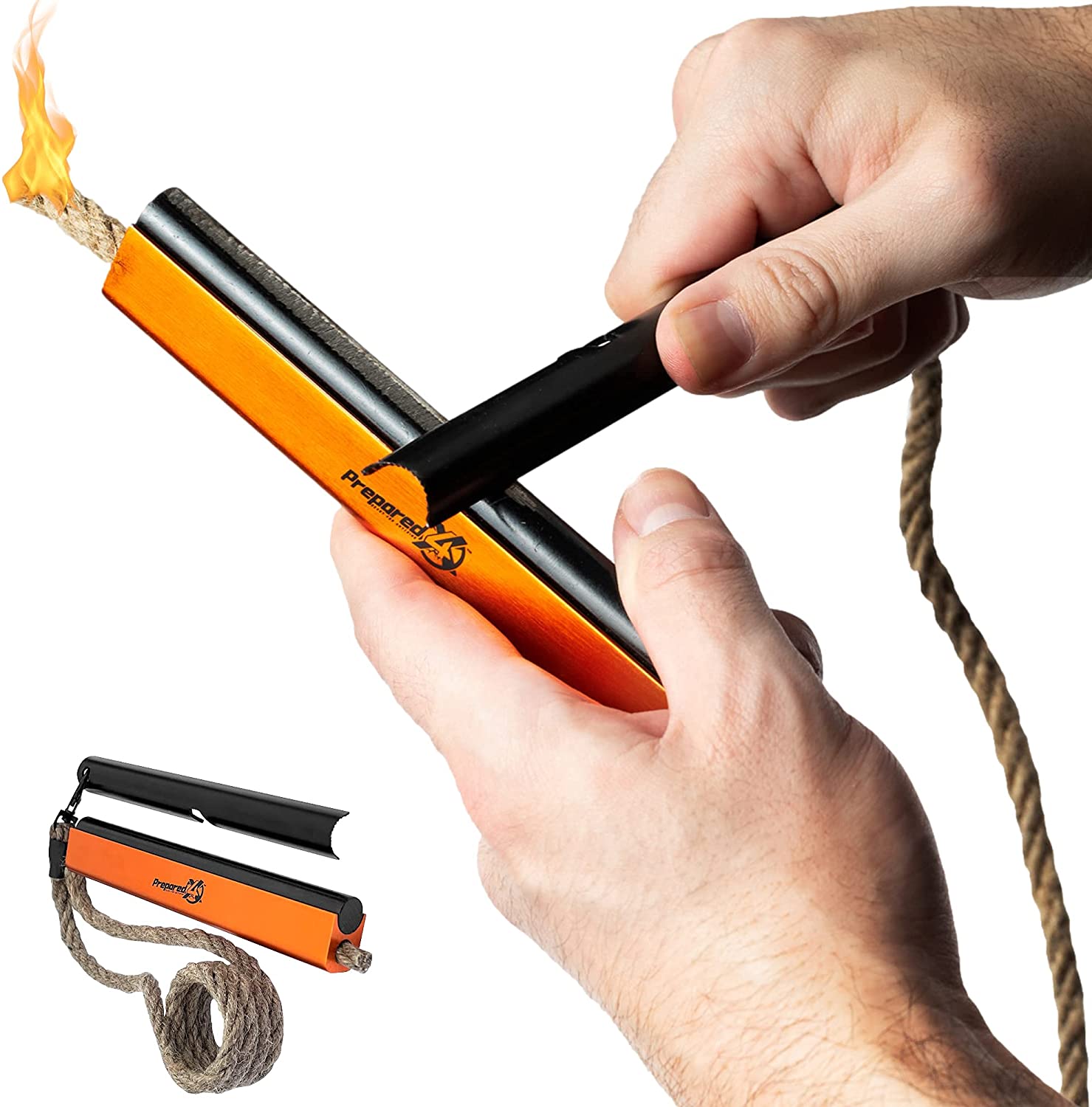 Fire Starter Survival Tool, Waterproof 36", 6x1/2 inch Steel