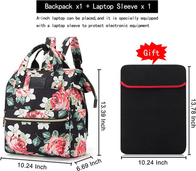 Stylish, Small, Lightweight Travel Backpack, Flower