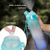 32oz Motivational Water Bottles with Time Marker (Blue Green)