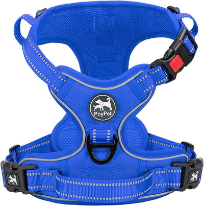 Reflective Adjustable No Pull Pet Harness, Royal Blue (S)