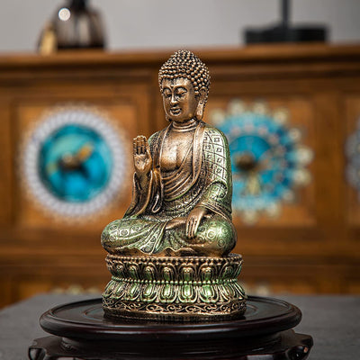 Buddha statues, Antique Green, resin, 0.5 punds