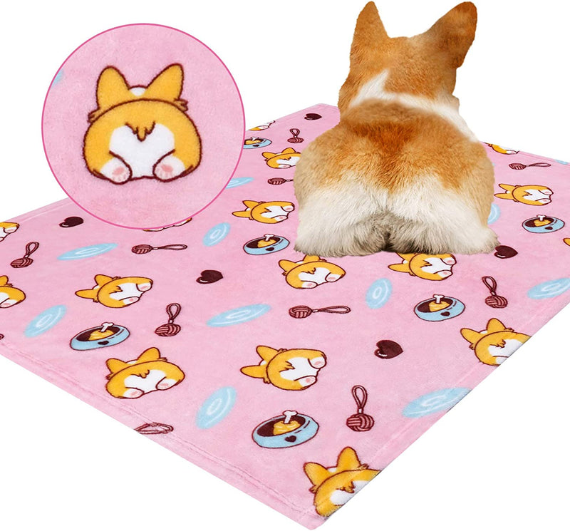 pet bed blanket (color Pink Corgi )