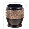 Decorative Trash Can, Small with Lid (Brown)