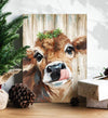 Canvas Cow Print Retro Style,Brown12"x16"...