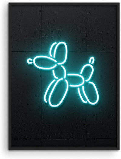 Poster Neon Balloon Dog Decor