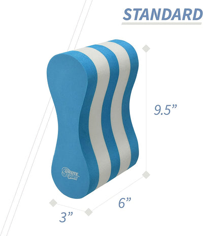 Pull Buoy Leg Float - Pool Training Aid, White with blue