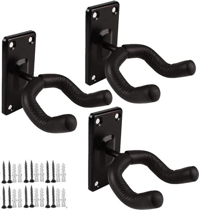 Metal Wall Mount for Guitars (Pack of 3) Black