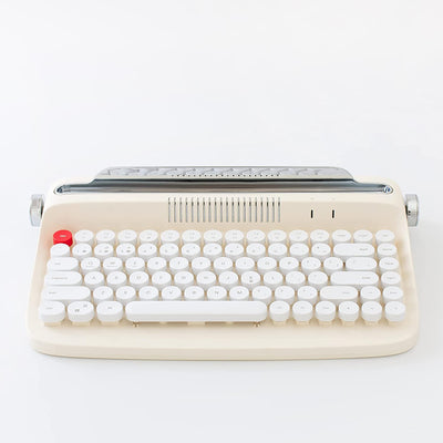 Retro Bluetooth Typewriter Keyboard with Integrated Stand