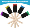 Arts and Crafts Foam Brushes, 25 Assorted 1-4 Inch Brushes,