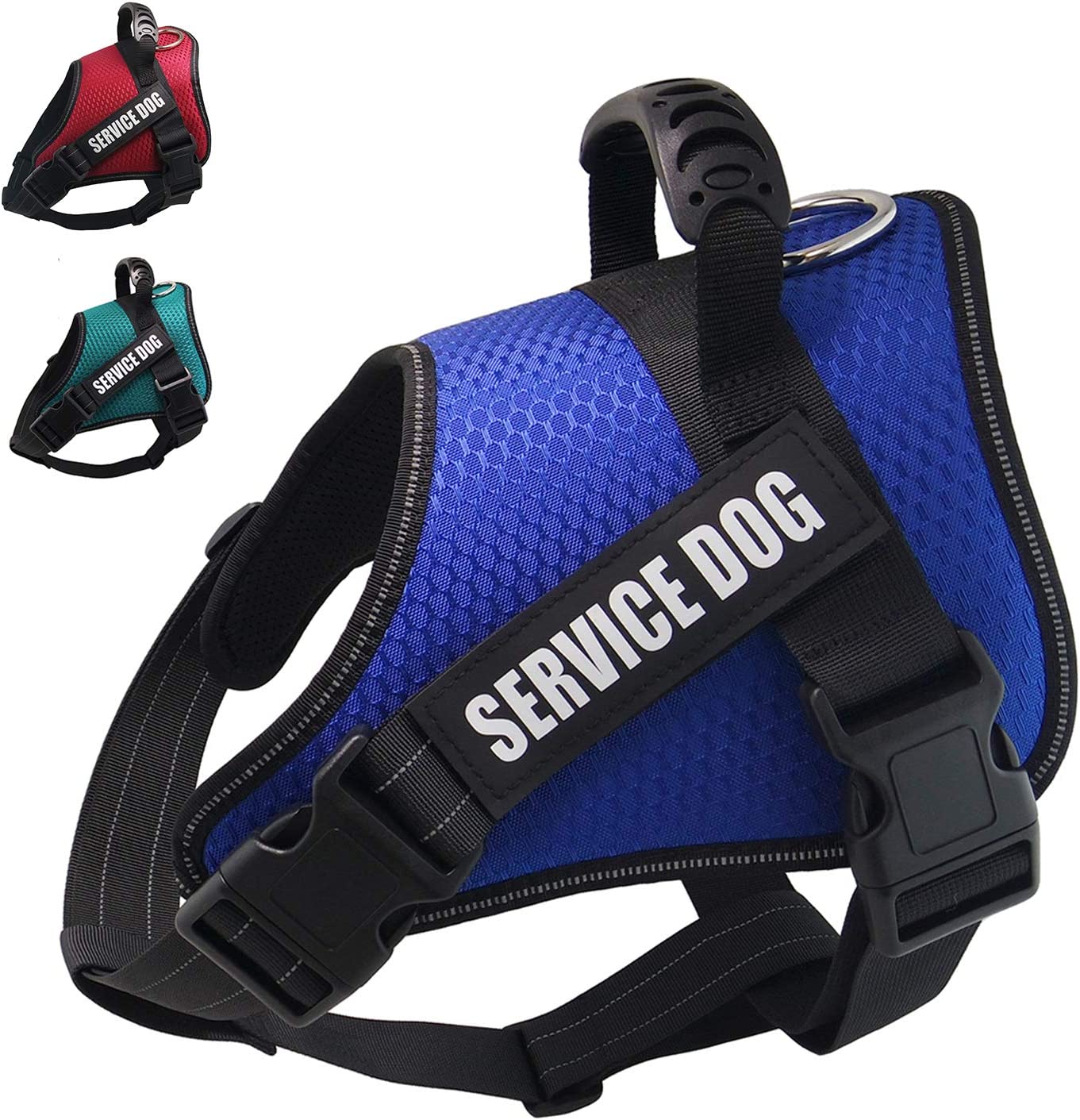 Reflective adjustable no-pull dog harness