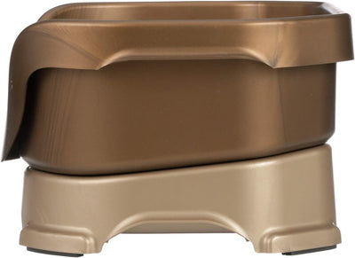 Deluxe pet feeder, non-slip (bronze)