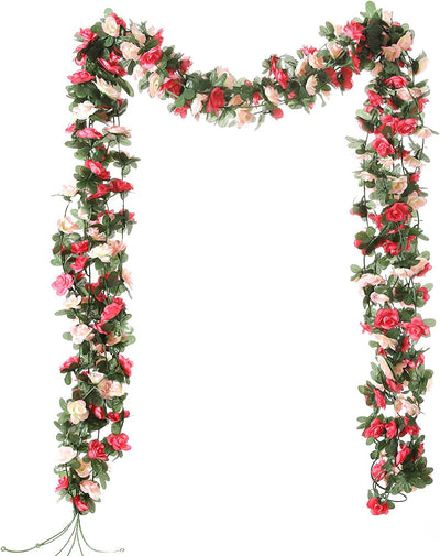 6 pcs 50ft artificial flower garland for valentine decoration