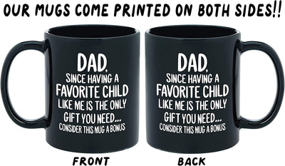 Funny coffee mug for dad, black color