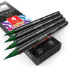 4 Pack, Watercolor Pens with Brush Tips, Art Supply Green