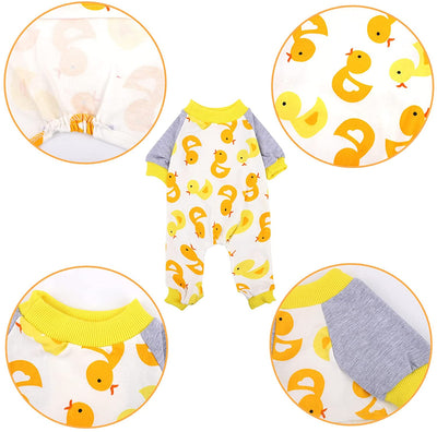 5 Pieces Pet Pajamas Dog Paw Dinosaur Mermaid Yellow Duck Giraffe